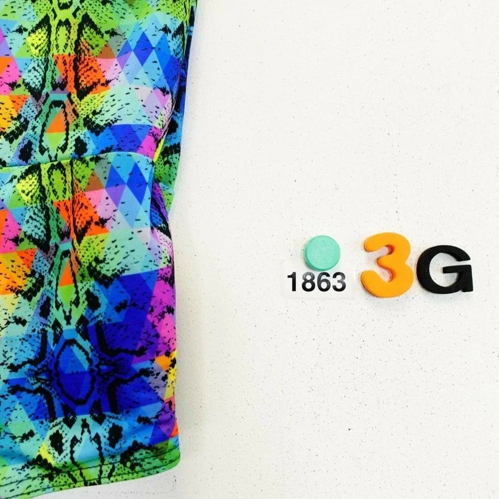 Snakeskin Shortall Romper Leotard Girls S Child Neon Dancewear A WISH COME TRUE‎